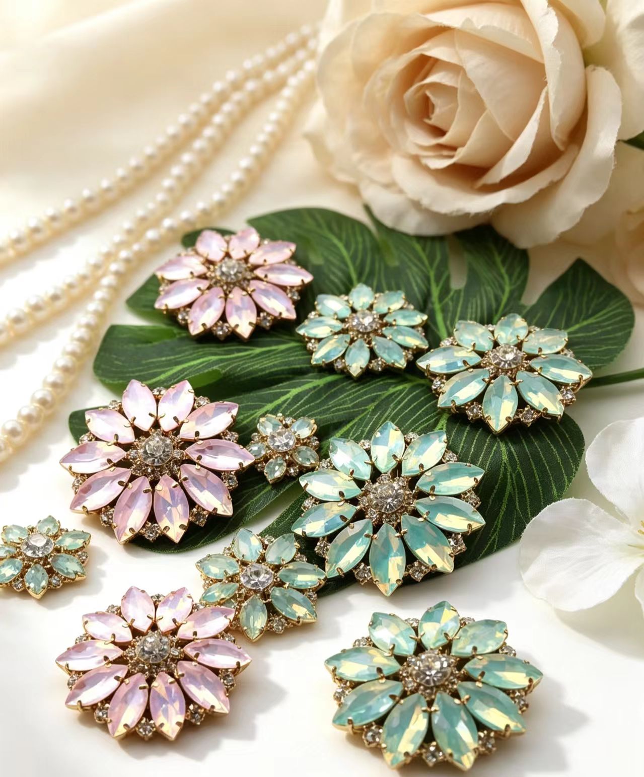 Mixed Color Flower Marquise Re - Sew On Rhinestone review and price