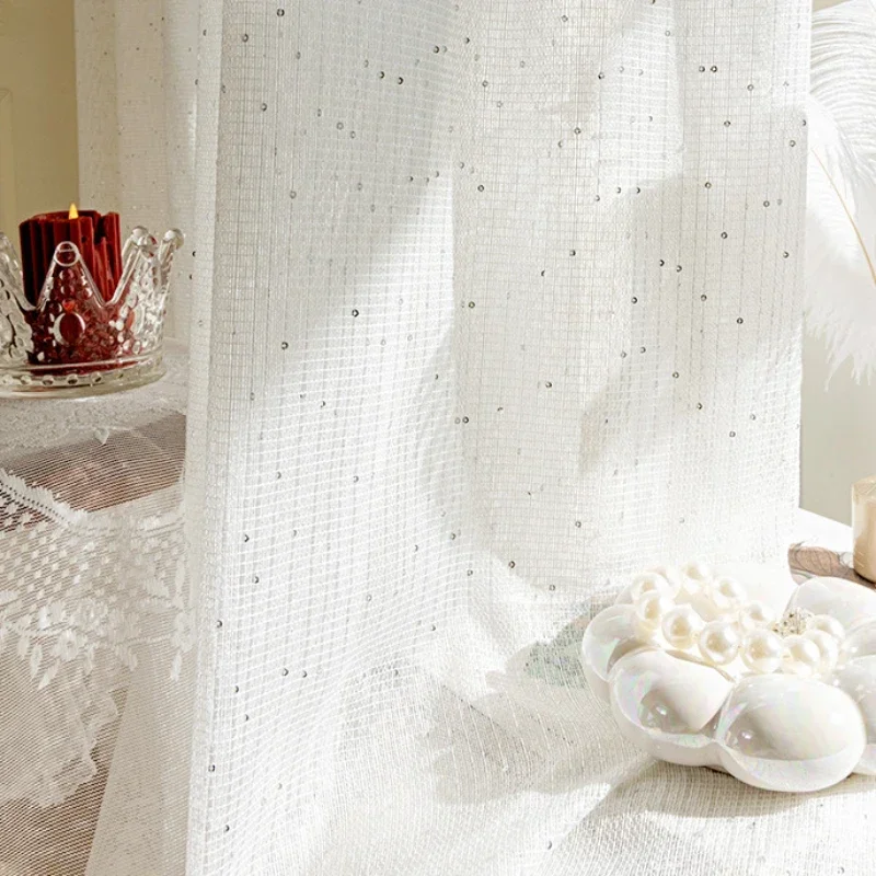 French Sheer Curtains for Livi - Sequin Fabric Panel review and price