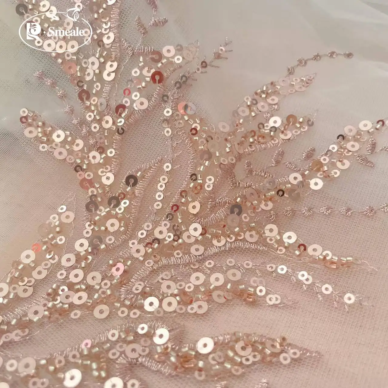 5Pair-2Pair.Rose Gold Sequin T - Applique Patch Flower review and price