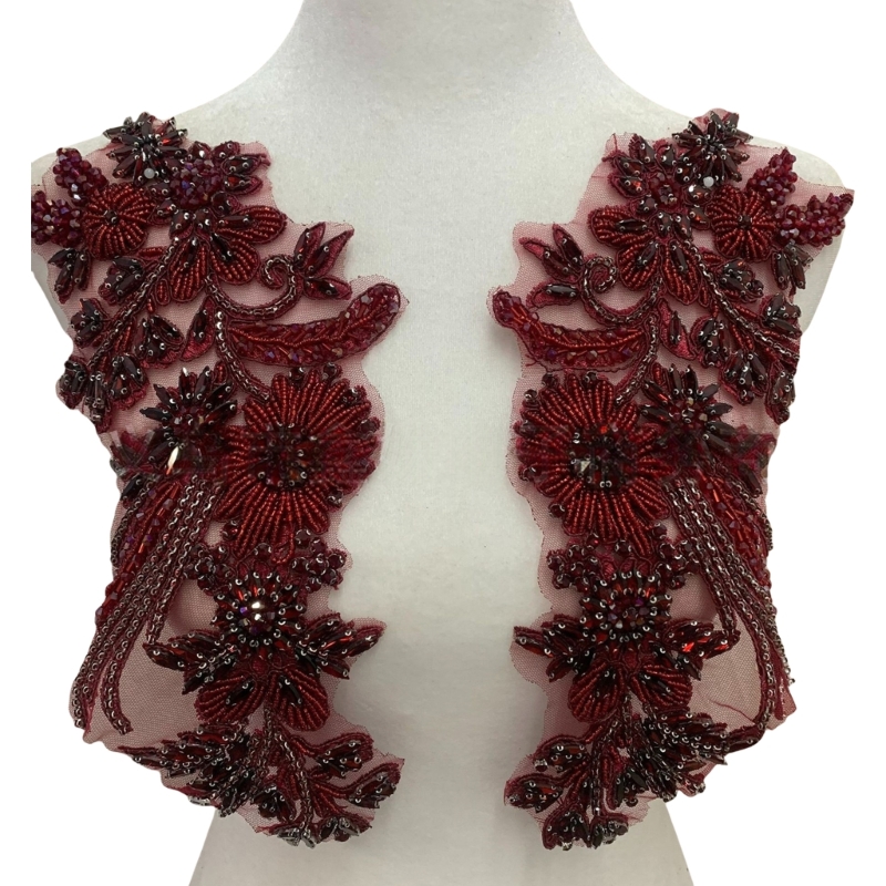 49MC Embroidery Beadwork Wheat - Applique Patch Flower review and price