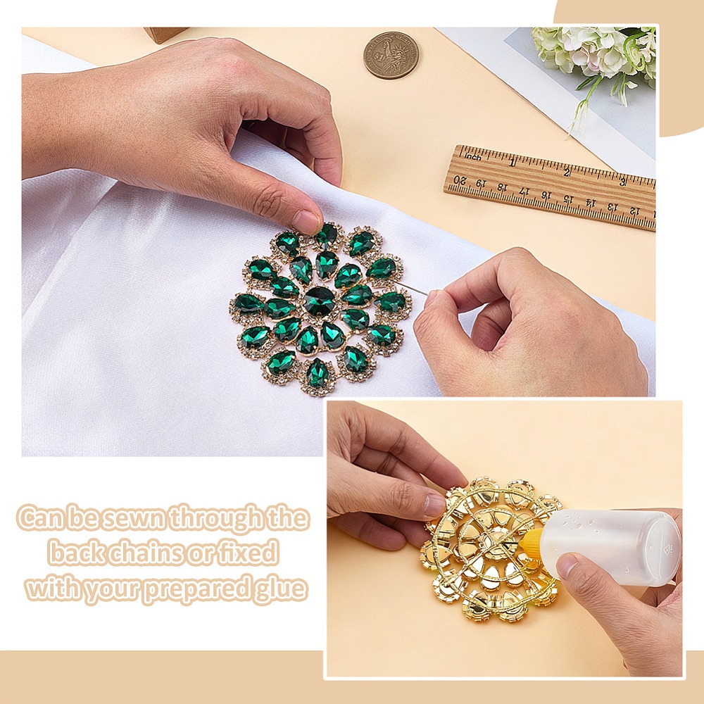 Brass Rhinestone Applique Roun - Sew On Rhinestone review and price