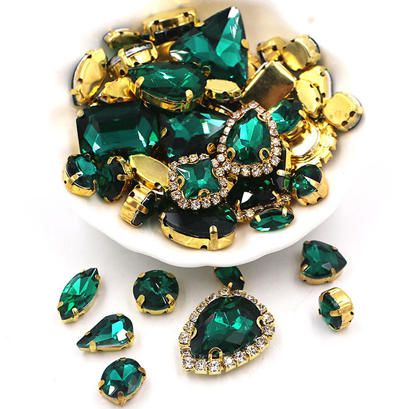 50Pcs 24 Color Mixed Shape Gla - Sew On Rhinestone review and price