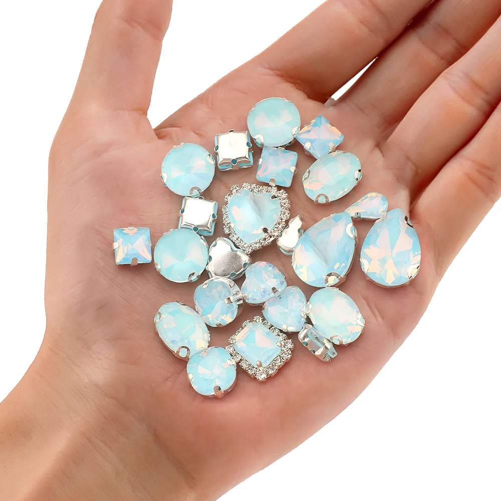 40pcs/bag Mix Shape Opal Glass - Sew On Rhinestone review and price