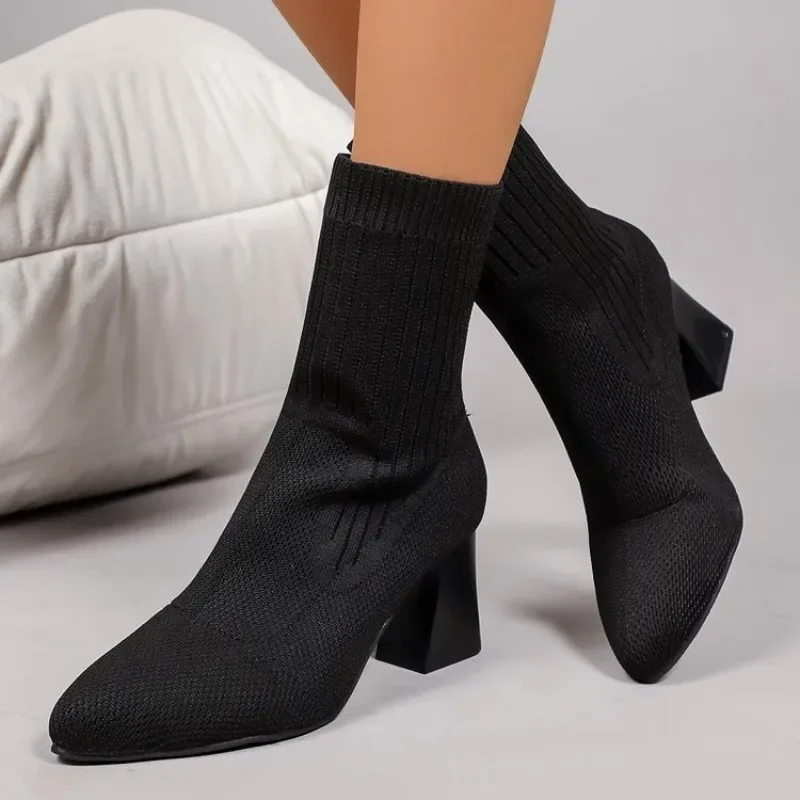 Fashion Ladies Knitted Sock An - Embellish Knit review and price