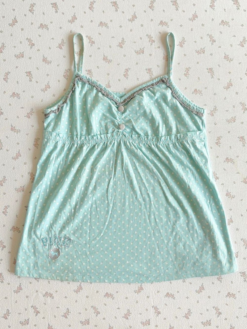 Vintage Y2K Coquette Camisole  - Elastic Lace Trim review and price