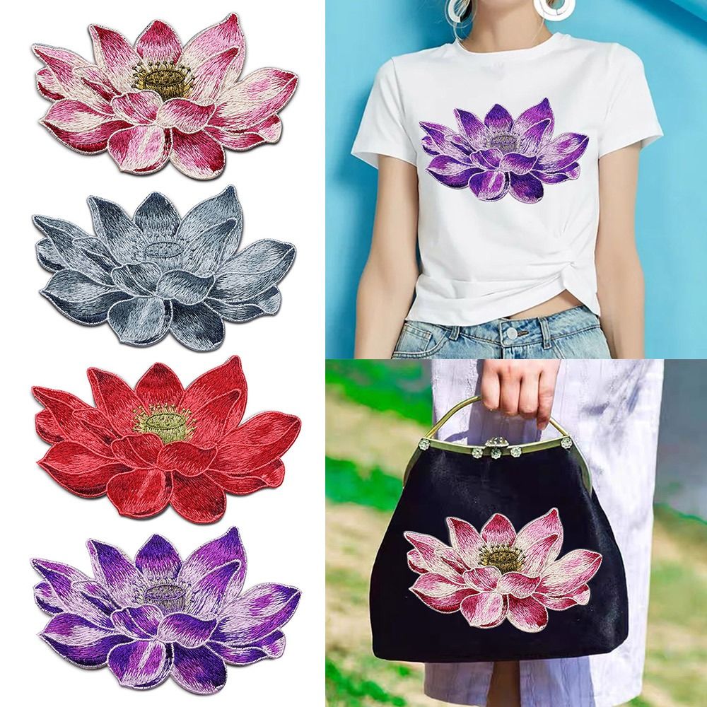 Soft Lotus Flower Patch Embroi - Applique Patch Flower review and price