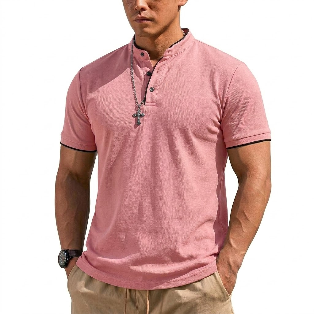 Summer Short Sleeve Henley Shi - Embellish Knit review and price