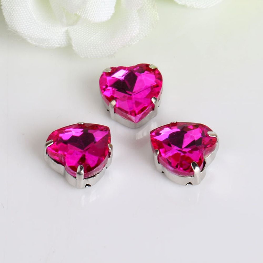 50Pcs/Pack Heart Shape Glitter - Sew On Rhinestone review and price